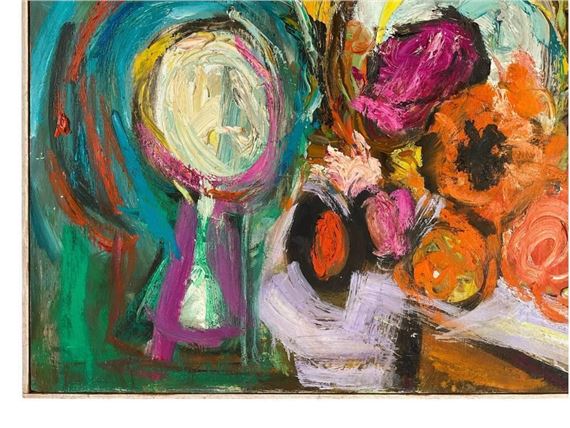 May Bender | Abstract oil painting on canvas (1968) | MutualArt