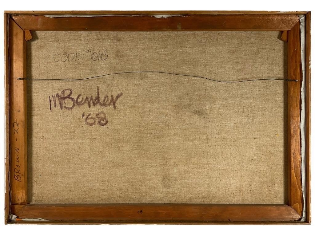 May Bender | Abstract oil painting on canvas (1968) | MutualArt