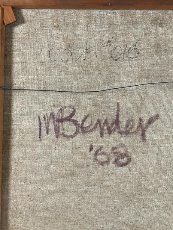 May Bender | Abstract oil painting on canvas (1968) | MutualArt