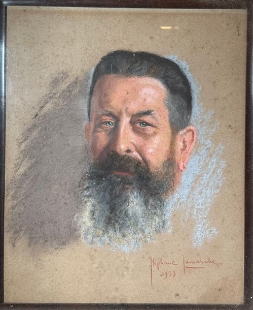 Artwork by Stéphane Lamarche, Portrait of a Man, Made of Pastel