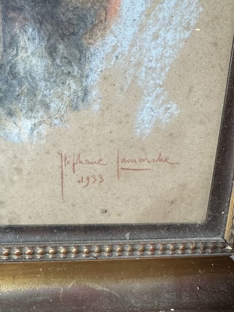 Artwork by Stéphane Lamarche, Portrait of a Man, Made of Pastel