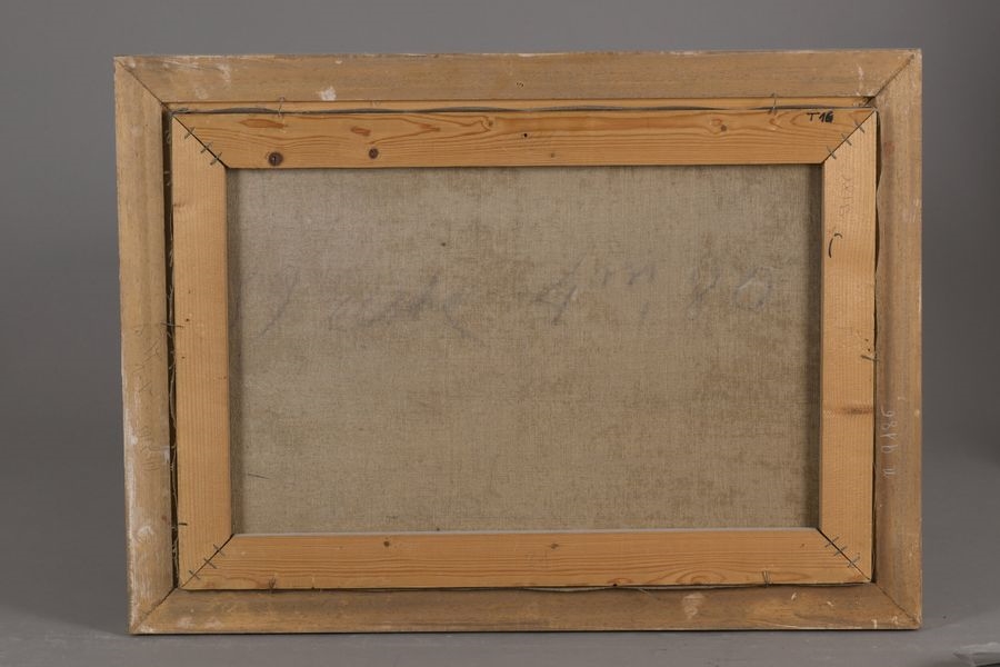 Artwork by Raymond Jean Verdun, Pins maritimes en bord de mer, Made of Oil on canvas