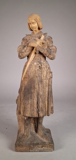 Artwork by Marie Amélie Francoise Hélène d'Orleans, Joan of Arc, Made of Wood imitation terracotta