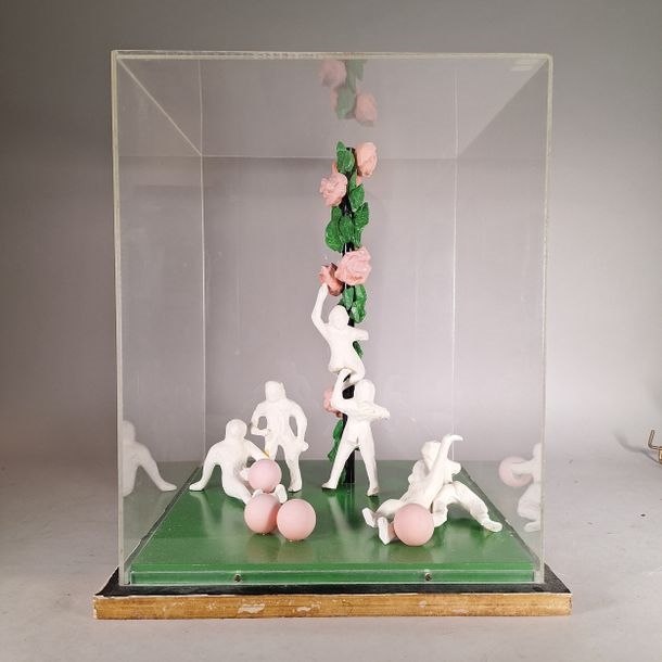 Artwork by Dominique Babinet, Project for an elementary school in Puteaux, Made of Polychrome plaster