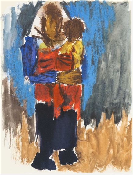 Mother and Child by Josef Herman