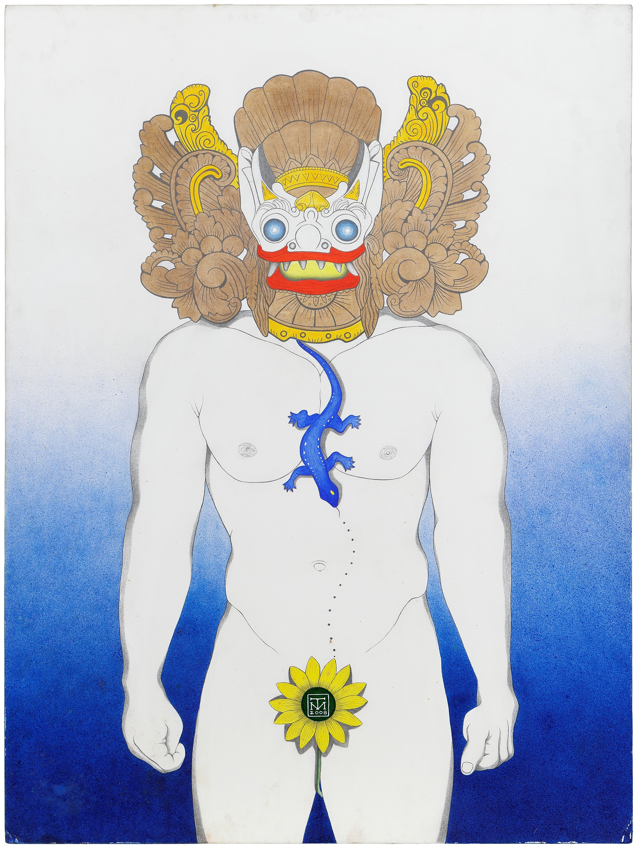 Artwork by Theodore Mesquita, Untitled, Made of Acrylic and pencil on canvas board