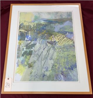 SIGNED SAN SOUCIE WATER MEDIA PAINTING - Patricia Molm San Soucie