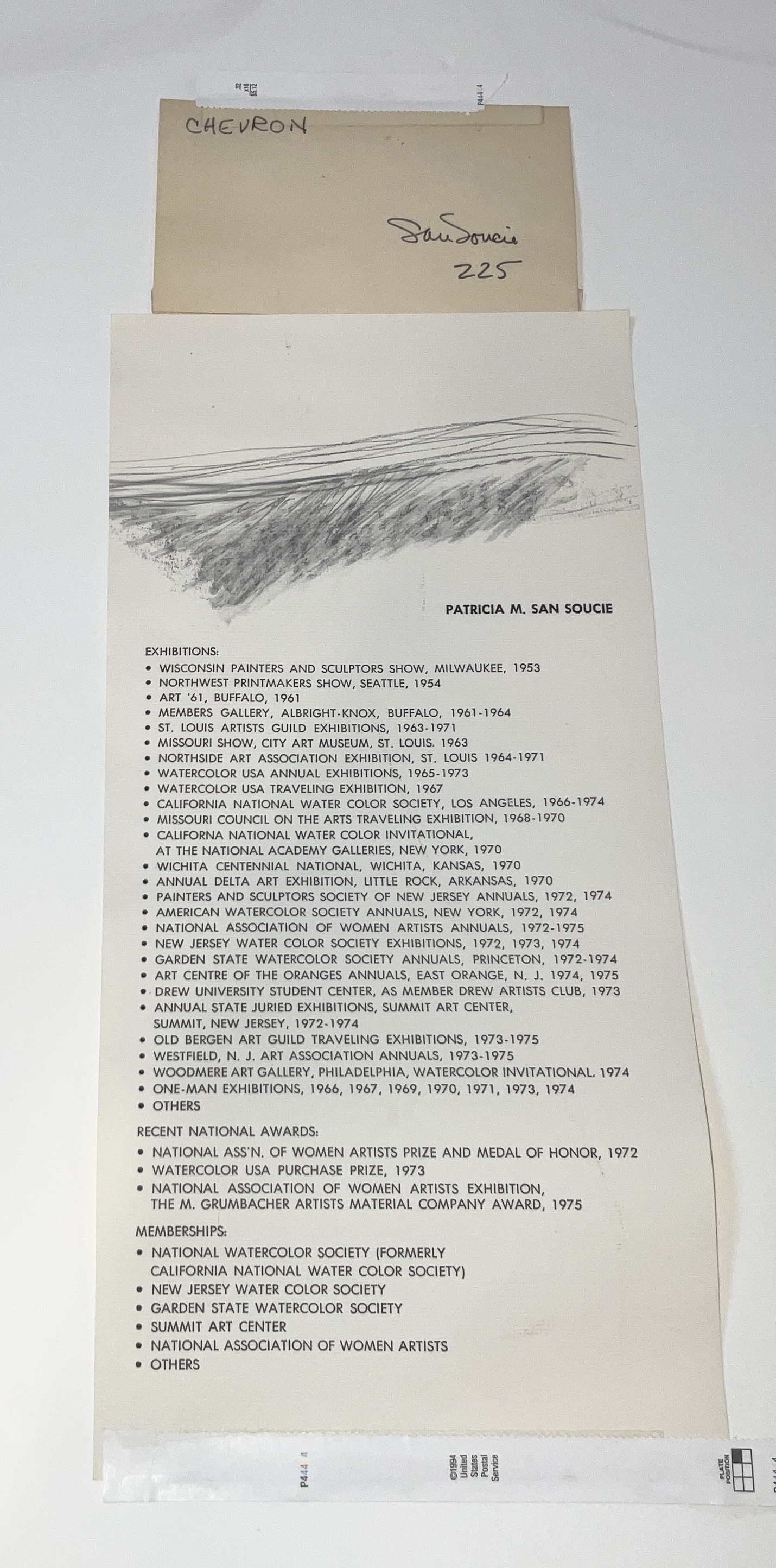 Artwork by Patricia Molm San Soucie, PAT SAN SONCIE SIGNED WATERCOLOR IN FRAME