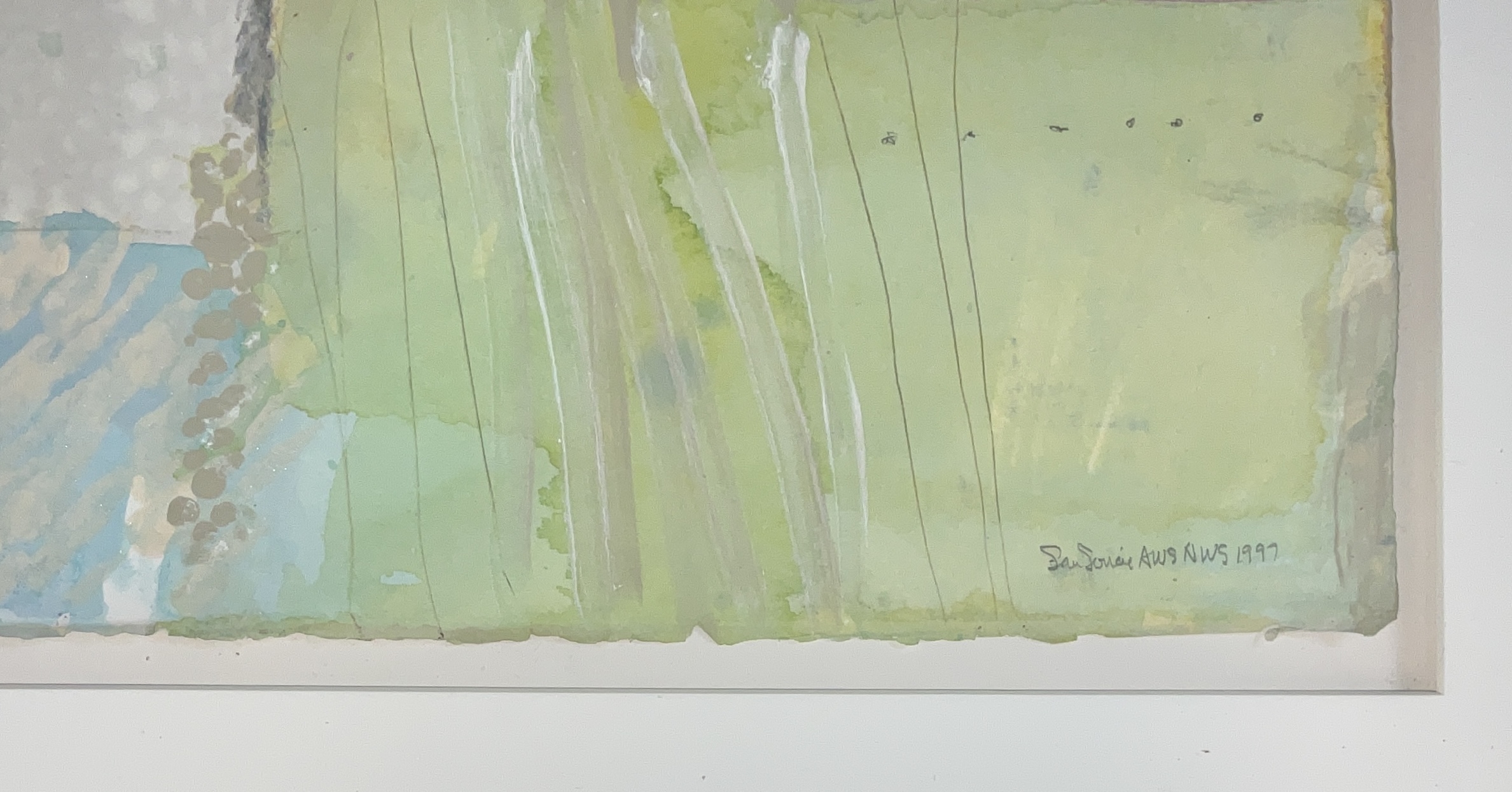 Artwork by Patricia Molm San Soucie, SIGNED SAN SOUCIE 1997 WATERCOLOR ARTWORK IN FRAME