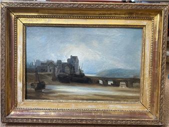 Landscape with bridge - Camille Joseph Etienne Roqueplan