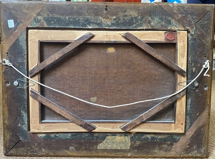 Artwork by Camille Joseph Etienne Roqueplan, Landscape with bridge, Made of Oil on canvas