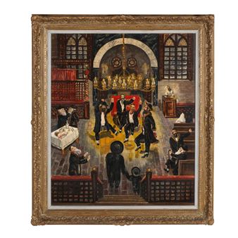 Hasidic Jewish Wedding Scene - Rudolph Robinor