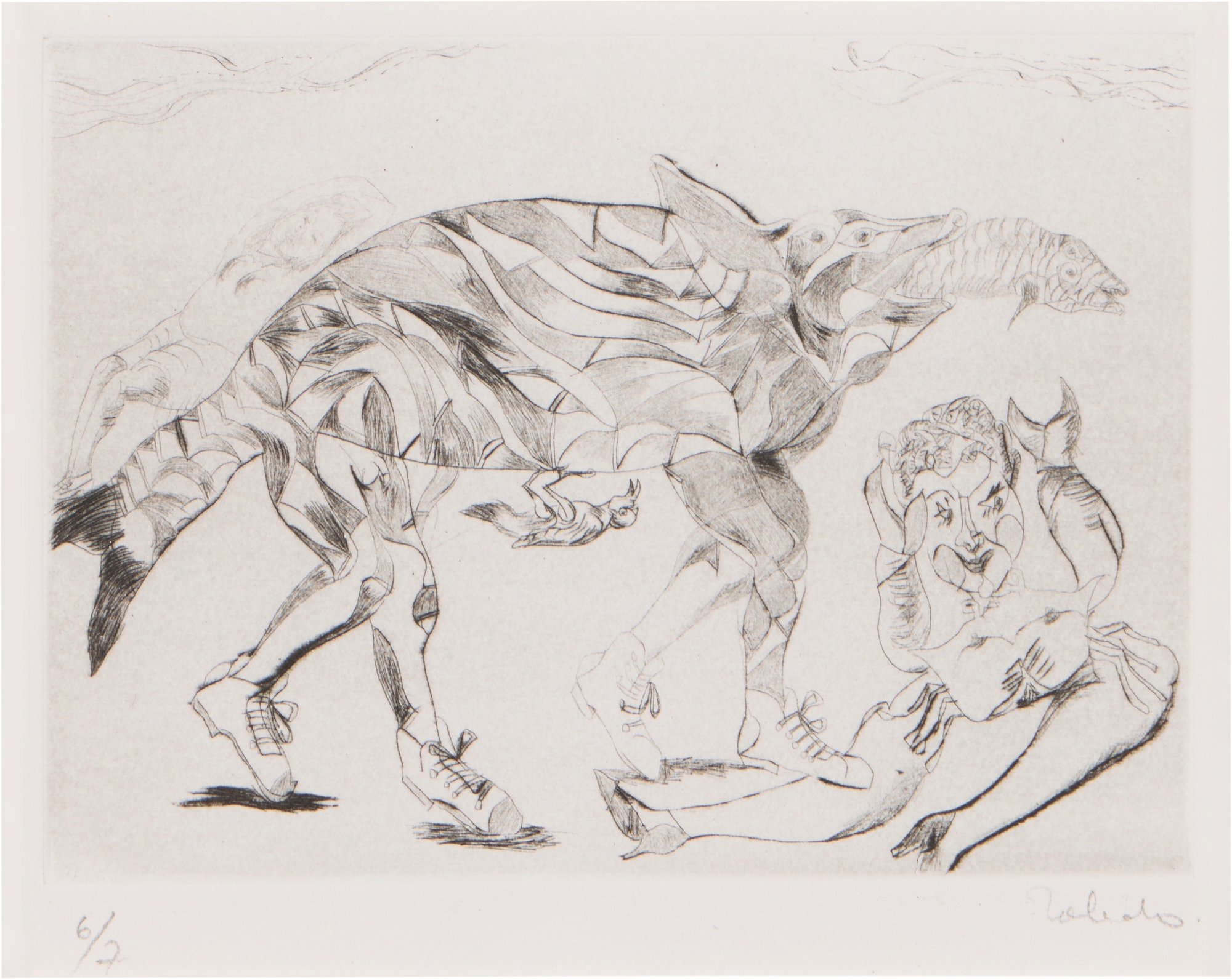 Francisco Toledo | The Rabbits in Pinwheels; Animal with Fish (Circa ...