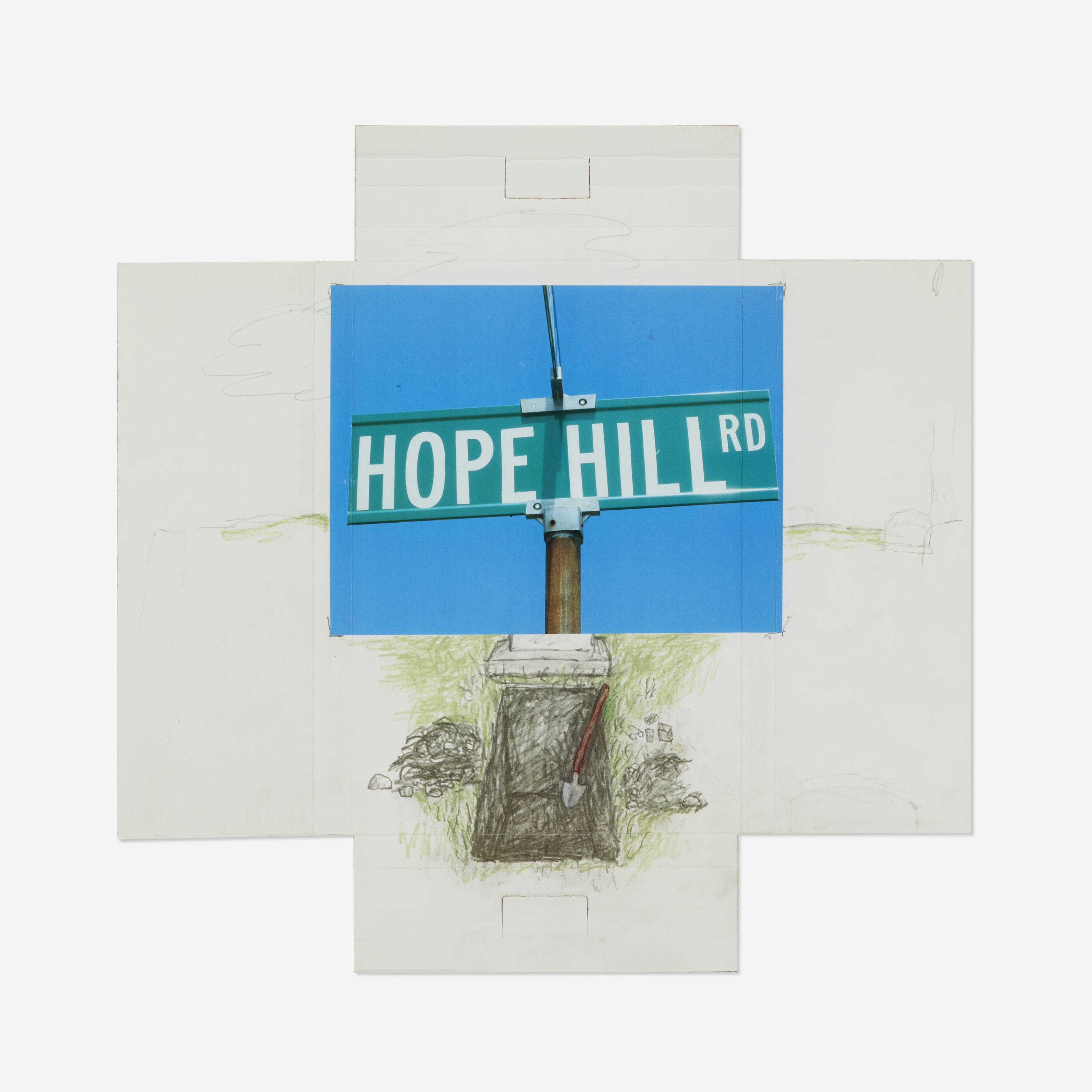 Artwork by Robert Gober, Hope Hill Road, Made of lithograph in colors mounted to archival board