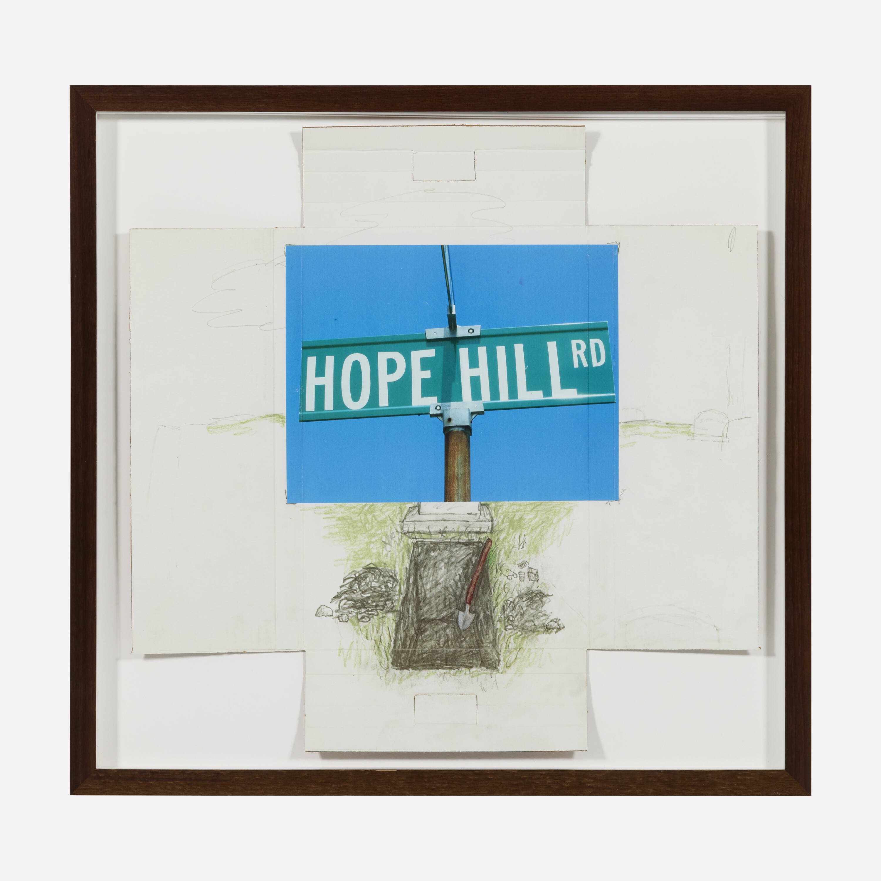 Artwork by Robert Gober, Hope Hill Road, Made of lithograph in colors mounted to archival board