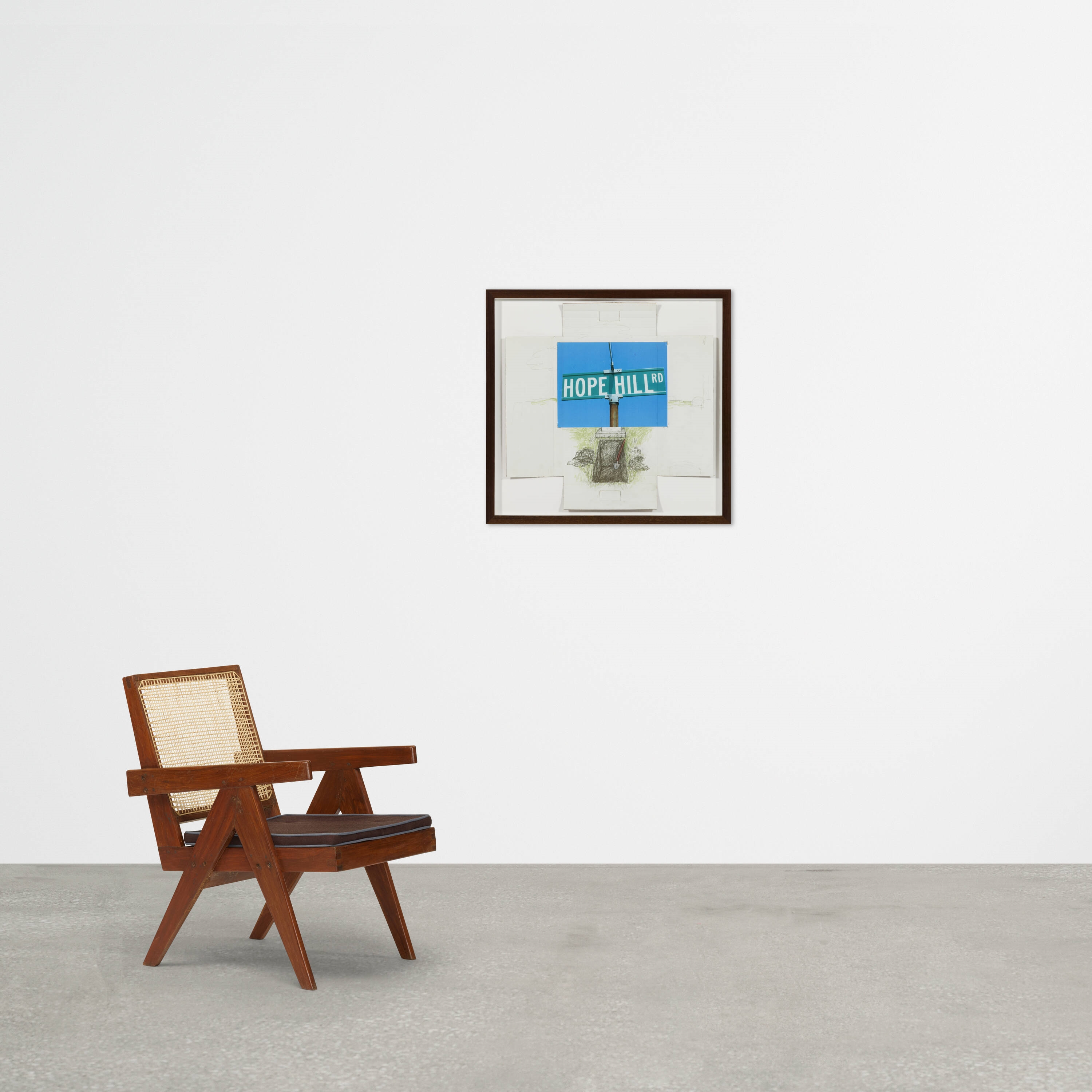 Artwork by Robert Gober, Hope Hill Road, Made of lithograph in colors mounted to archival board