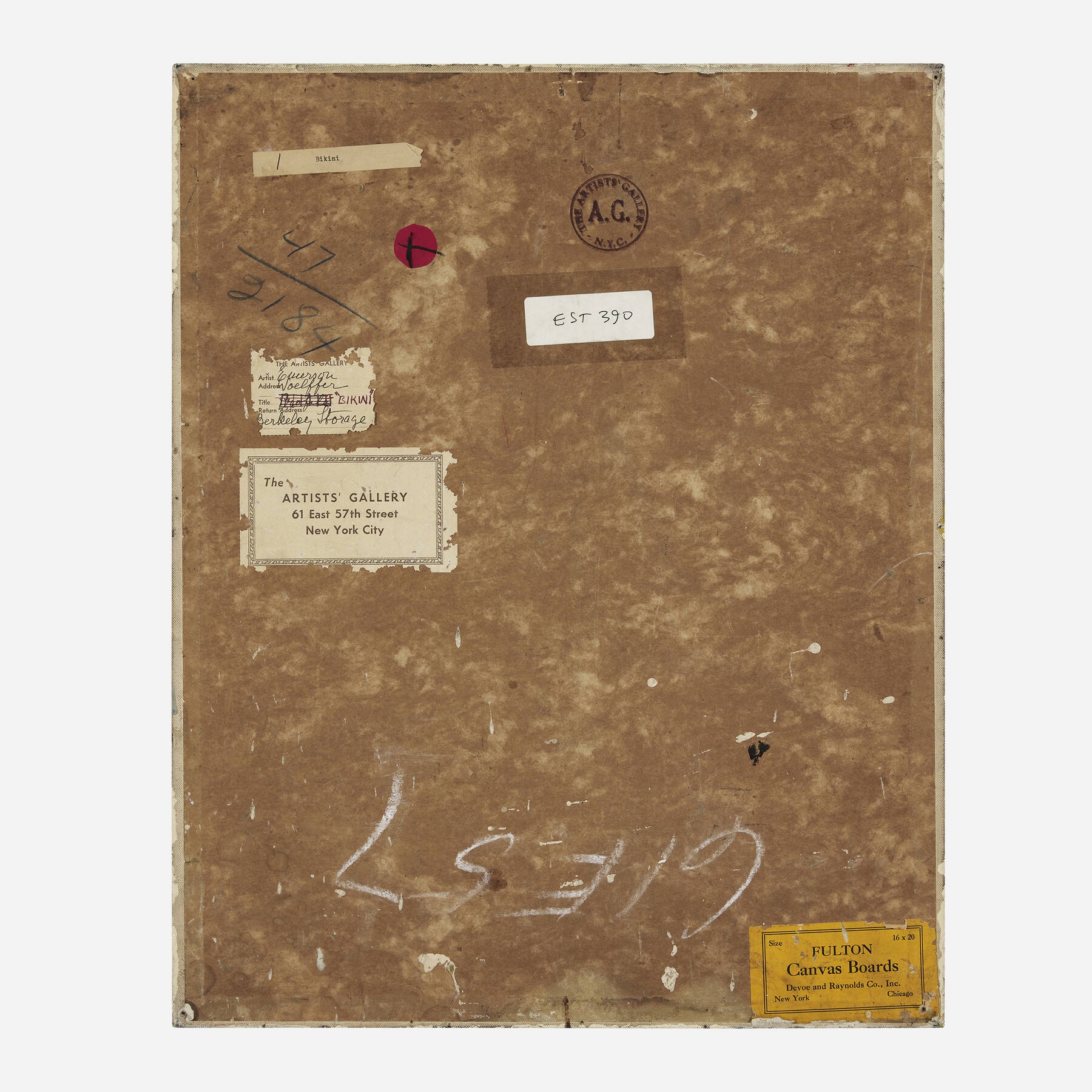 Artwork by Emerson S. Woelffer, Bikini, Made of oil on board