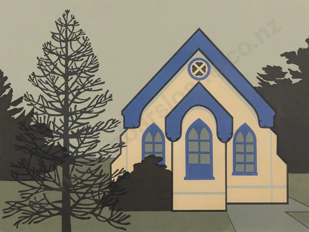 Artwork by Robin White, Robin White (b 1946) - Southland Monkey Puzzle, Made of screenprint