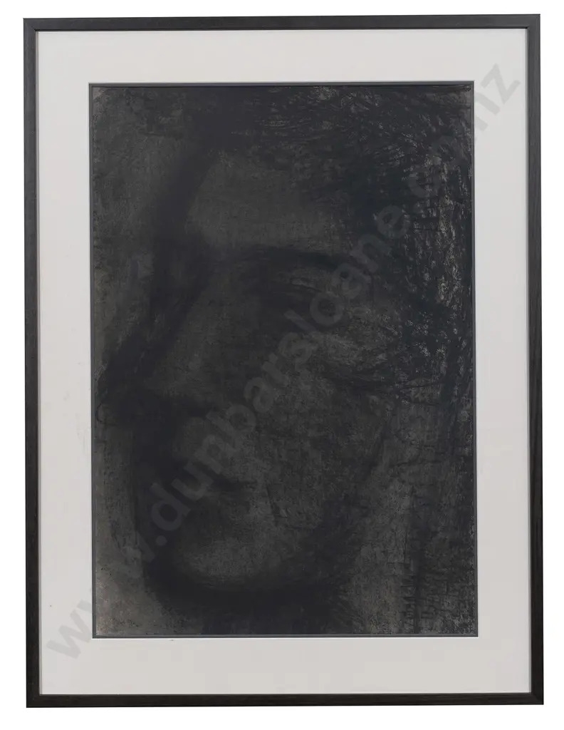 Artwork by Tony Fomison, Tony Fomison (1939 - 1990) - Untitled Portrait, Made of charcoal on paper