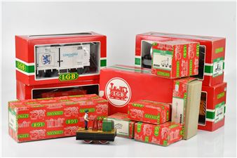 LEHMANN; a model railway set including 2060 locomotive, model 4042, model 4032L, model 4040C, model 4041, assorted rolling stock including model 2001, and track - Lehmann
