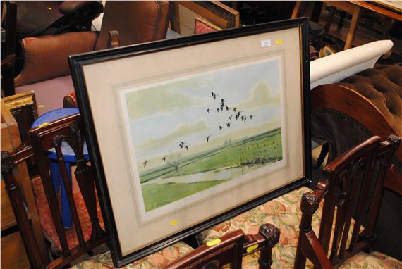Peter Scott | A pencil signed framed and glazed Peter Scott print ...