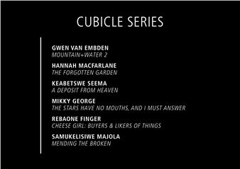 CUBICLE Series August 2025 - Everard Read/ CIRCA, Cape Town