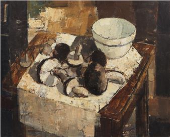 Still life of mushrooms - Willem Adriaan Blom