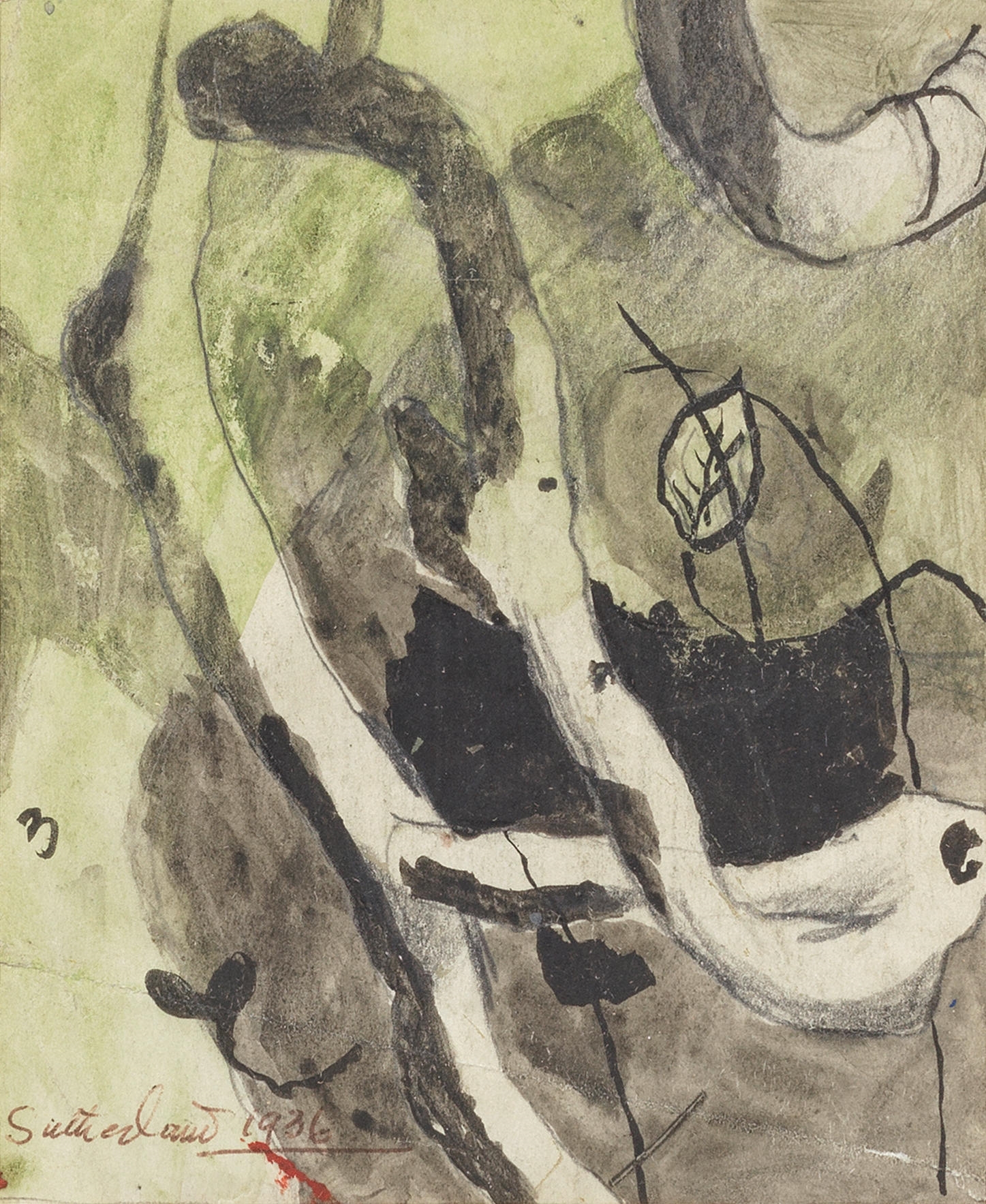 Graham Sutherland | Study for Trees by the Side of a Lane (1936 ...