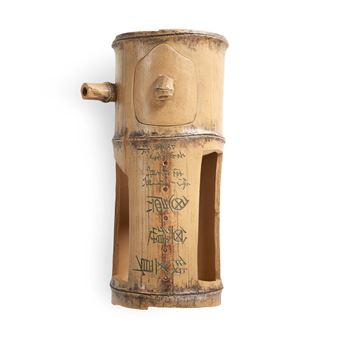 A BAMBOO-FORM YIXING TEAPOT AND COVER - Lu Wenxia