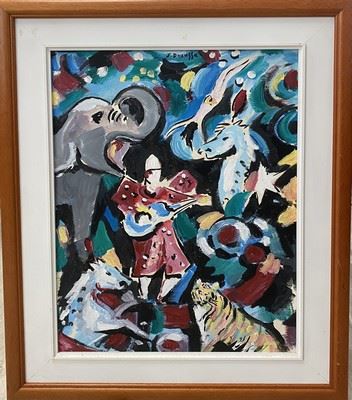 Le cirque  signée en tête by Jean Ducasse