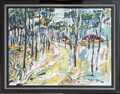 Forêt des Landes  signée en bas à droite by Jean Ducasse