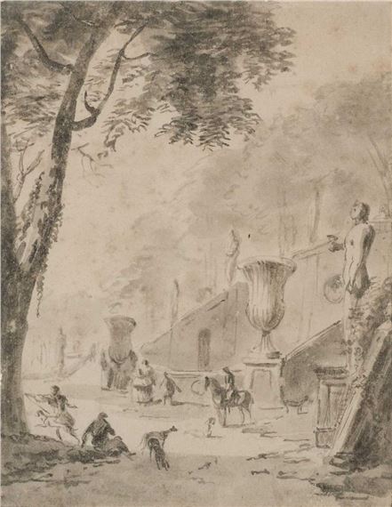 Landscape with figures - Hendrick Verschuring