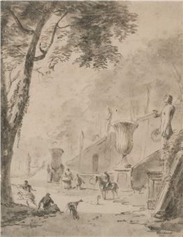 Landscape with figures - Hendrick Verschuring