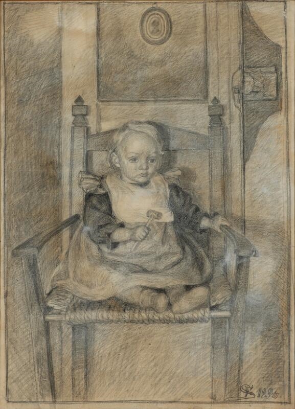 Fritz Syberg | Portrait of a child, presumably the artist's son Hans ...
