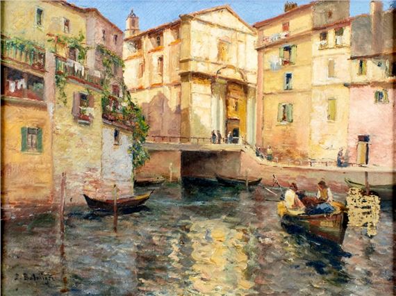 Venice Canal Cityscape, Italy - Paul Justin Marcel Balmigère