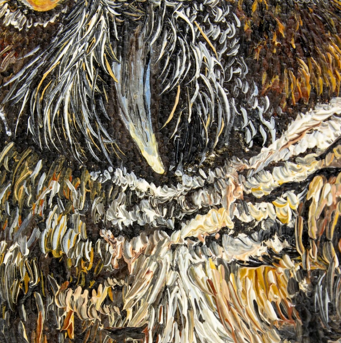 Artwork by Linda K. Della Poali, Owl, Made of oil on canvas