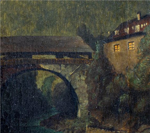 Flores Scheel | Night Cityscape (1919) | MutualArt