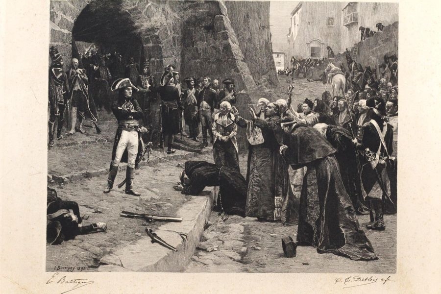 Artwork by Paul-Émile Boutigny, Imploration of Napoleon, Made of Black and white engraving