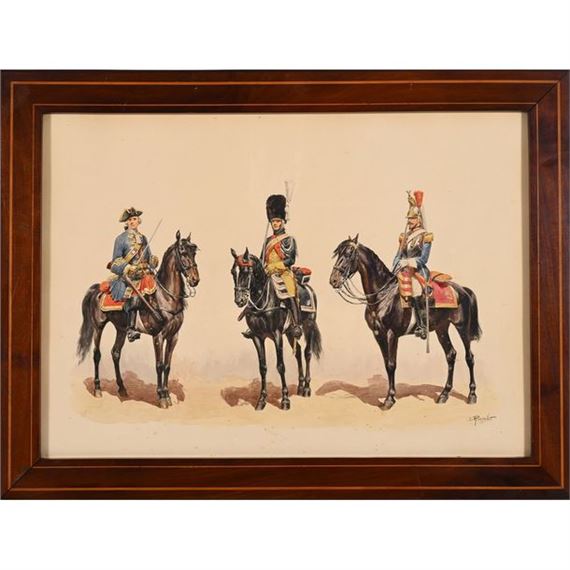CBG FIGURINES 3 CAVALIERS LANCIERS EMPIRE