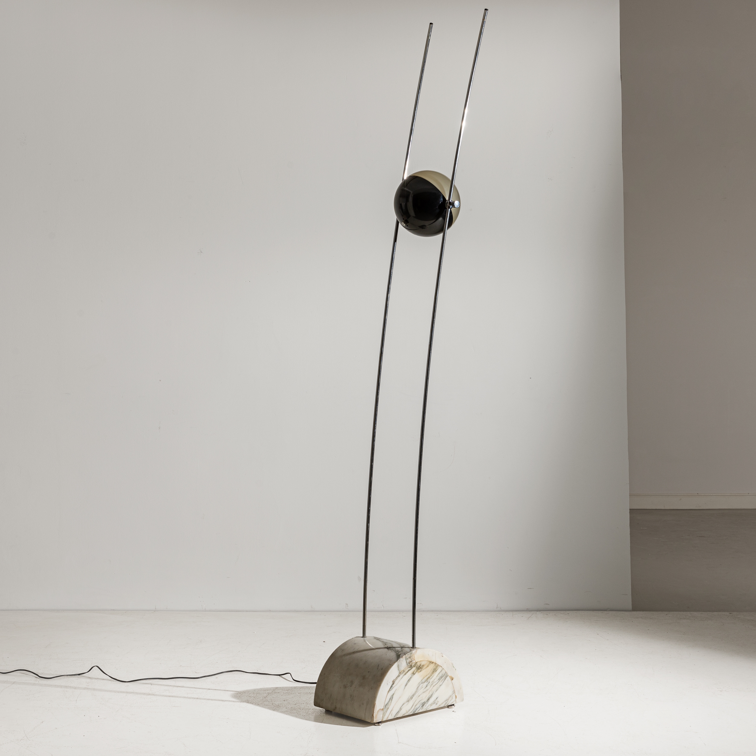 Artwork by Studio A.R.D.I.T.I., A FLOOR LAMP BY STUDIO A.R.D.I.T.I, Made of Marmo di Carrara, tubo di ottone cromato, metacrilato