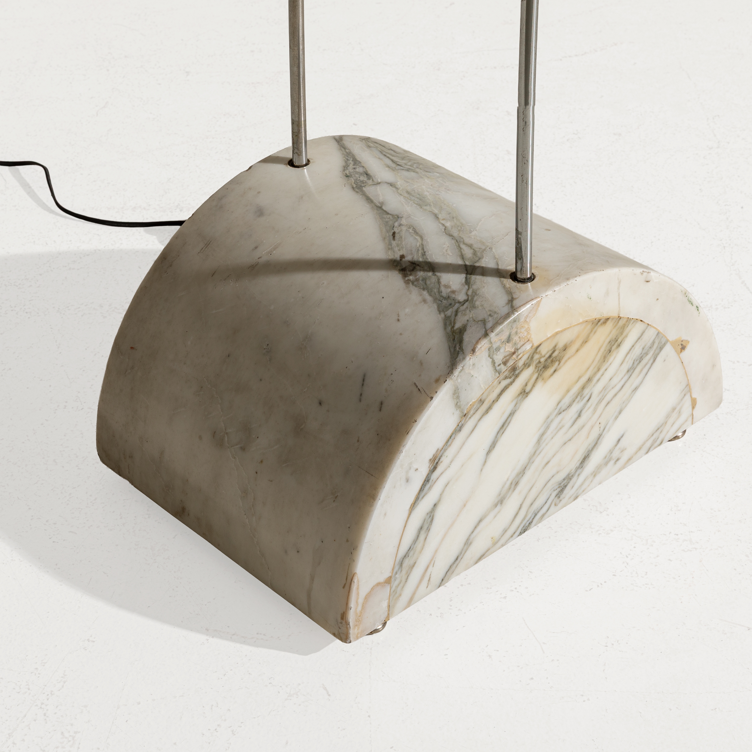 Artwork by Studio A.R.D.I.T.I., A FLOOR LAMP BY STUDIO A.R.D.I.T.I, Made of Marmo di Carrara, tubo di ottone cromato, metacrilato