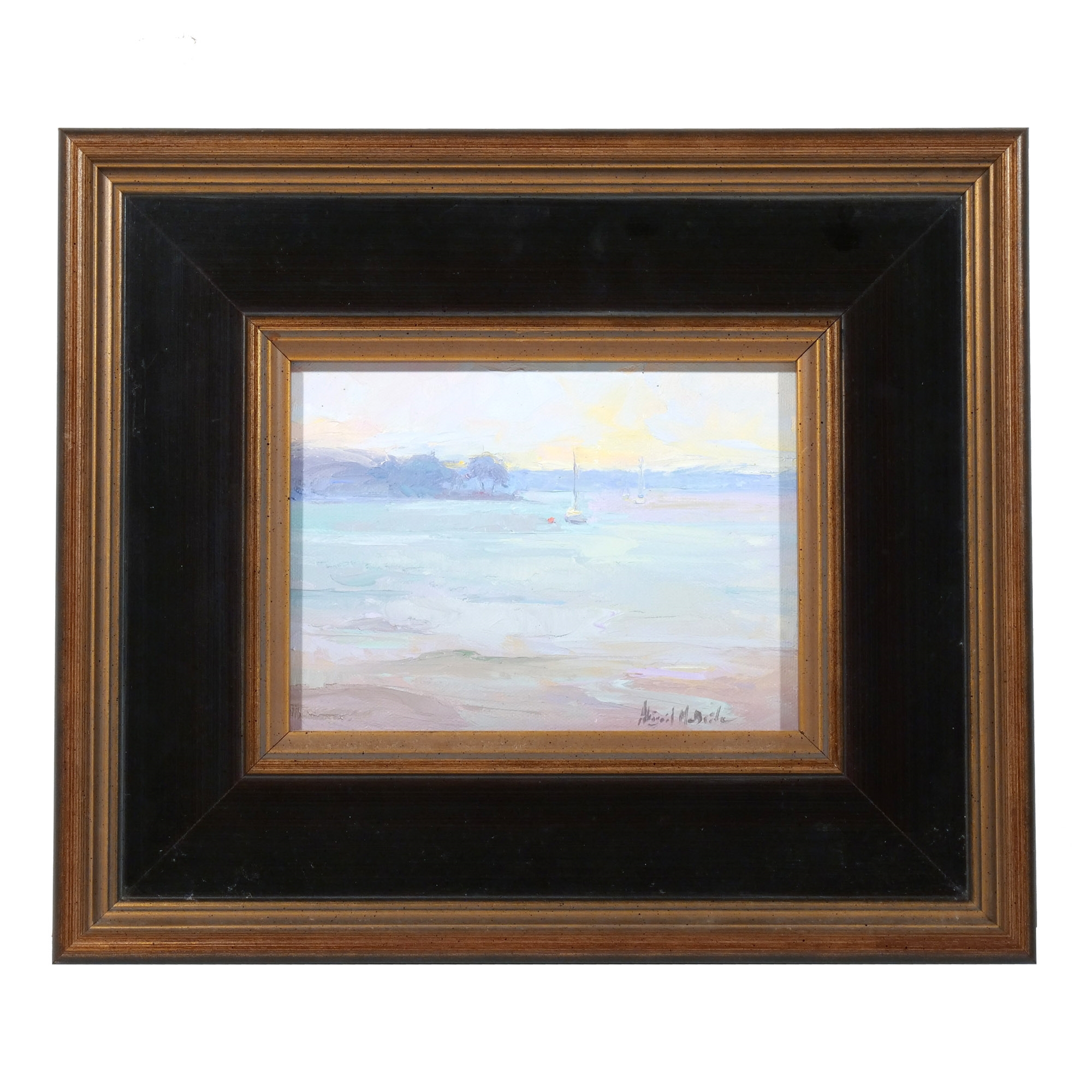 Artwork by Abigail McBride, 'Distant Mooring', Made of Oil on board