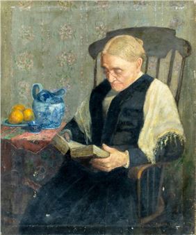 Old Woman Reading - Charles Allen Hulbert