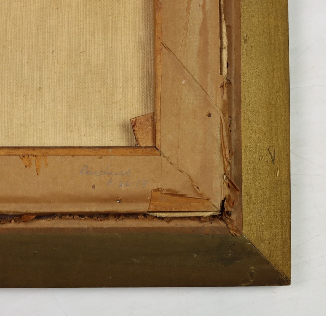 Artwork by Luigi Cergoli, Coastal Town Landscape, Made of oil on canvas