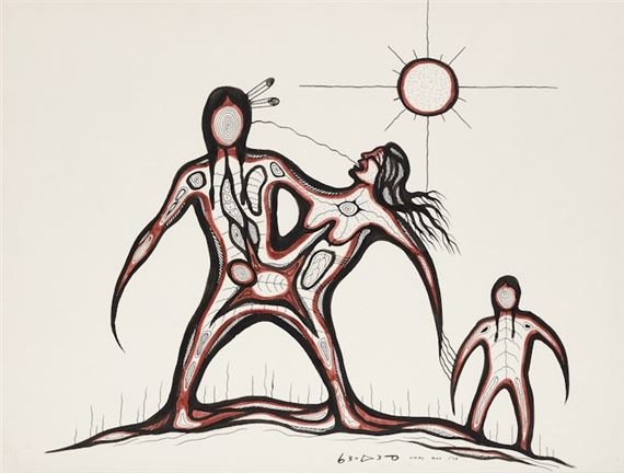 Carl Ray | Three Figures in Transformation (1973) | MutualArt