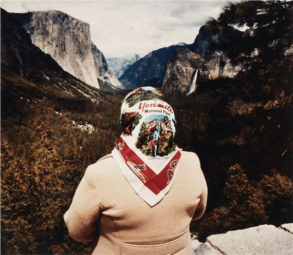 Woman with Scarf at Inspiration Point from the Sightseer Series - Roger Minick
