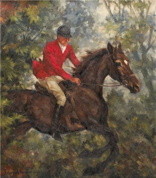 Hunstman on horseback - Rosemary Sarah Welch