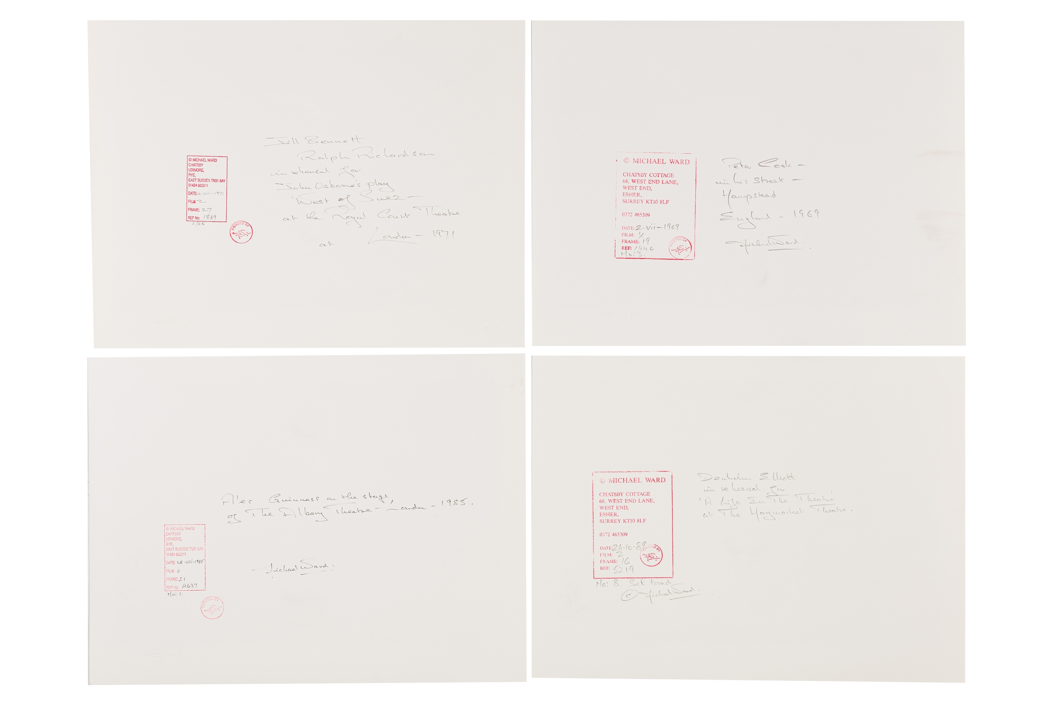 Artwork by Michael Ward, LONDON THEATER & FILM PERSONALITIES, Made of silver gelatin prints