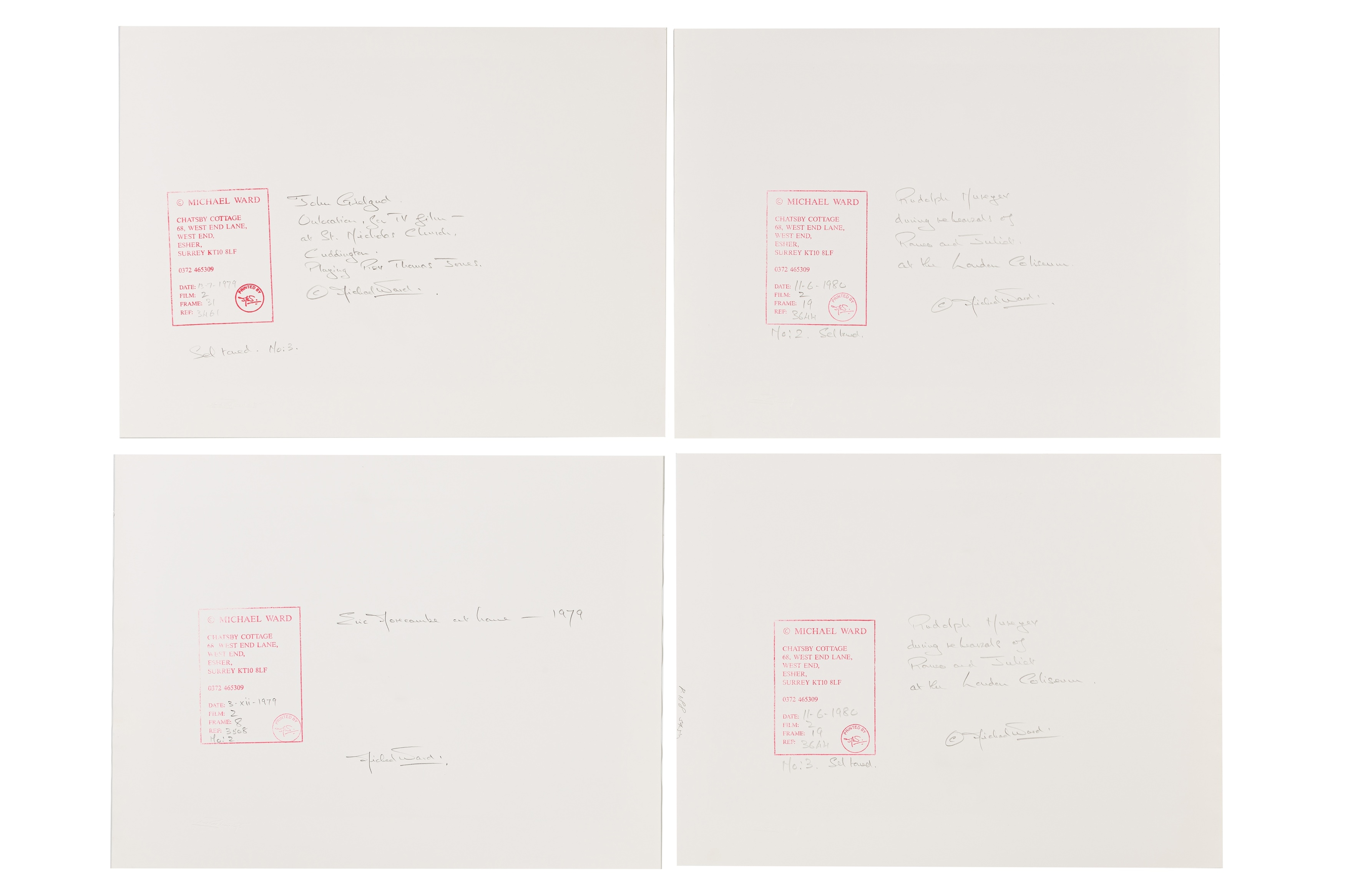 Artwork by Michael Ward, LONDON THEATER & FILM PERSONALITIES, Made of silver gelatin prints