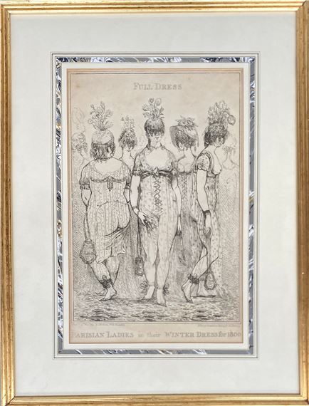 parisian ladies in their winter dress 1800 Robert Isaac Cruickshank | Full Dress: the for ValentinesDay